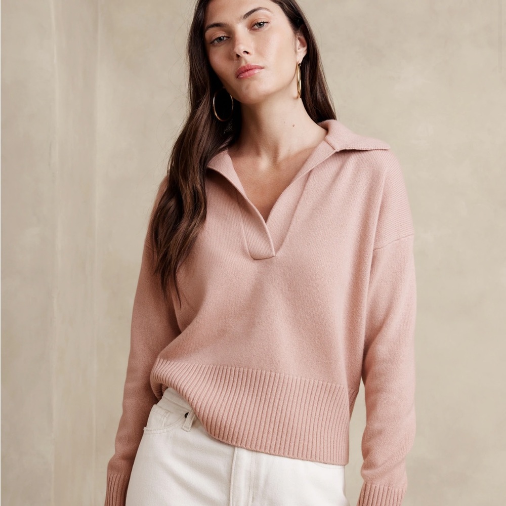 Banana Republic Luna Cashmere Sweater Polo